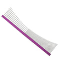 6.5 Inch Professional Concave Crescent Coarse Grooming Pet Comb Portable Wide/Fine Tooth Comb for Dogs & Cats Face & Chin Removing Tangles, Knots,Flea,Undercoat,and Excess Hair,Rounded Corners Design