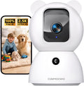 2.5K Indoor Security Camera, Free AI Person/Pet/Cry Detection, 4MP Baby Monitor/Dog/Cat/Pet Camera with Phone App, Pan Tilt 2.4GHz WiFi, Night Vision, Full Duplex Audio for Home Security
