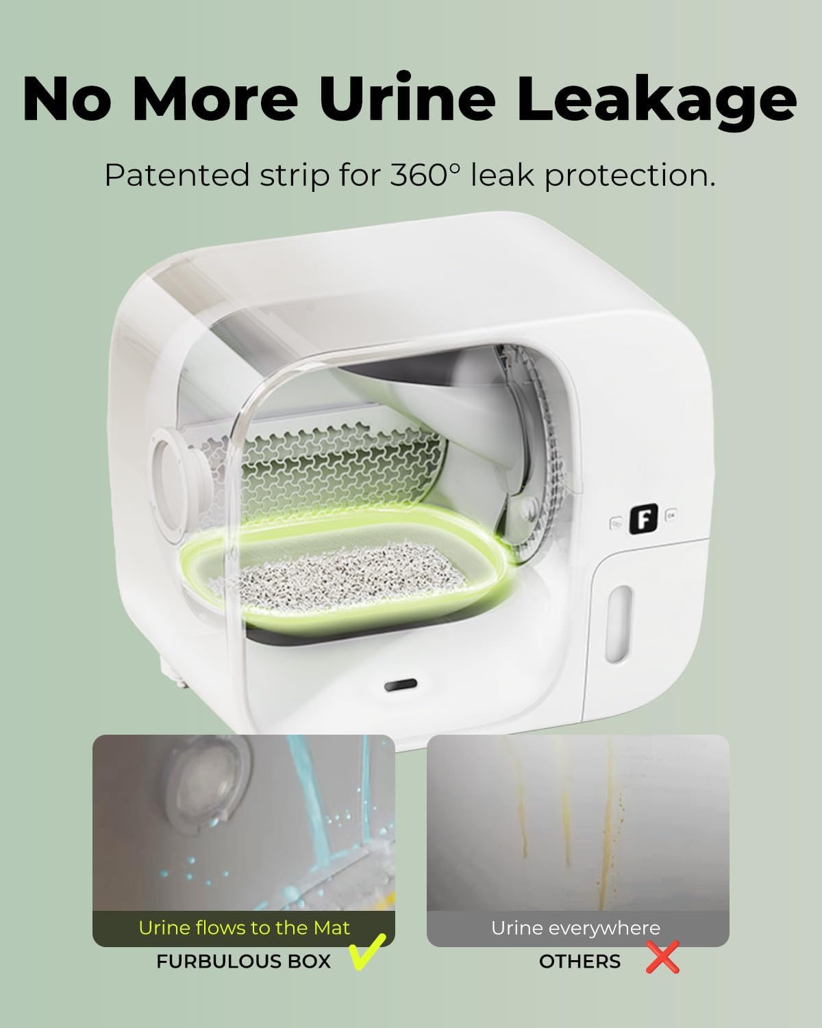 Furbulous True Odor-Free Self Cleaning and Self-Packing Cat Litter Box