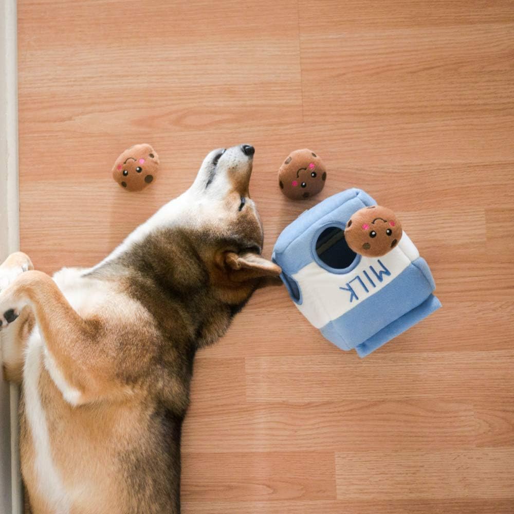 ZippyPaws Burrow Replacement Miniz Squeaky Toy for Enrichment - Cookies | Interactive Dog & Puppy Toys for Boredom, Stimulating Pet Products to Keep them Busy