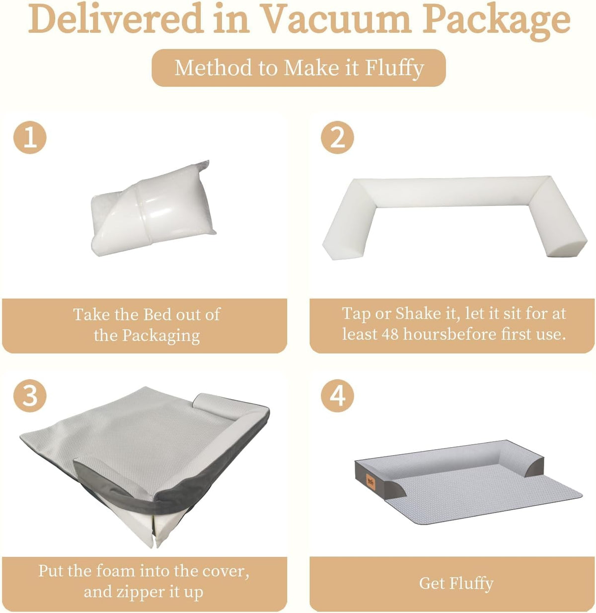 Medium Dog Bed for Couch, Cooling Orthopedic Dog Bed, Removable Washable Cover, Waterproof Lining, Non-Slip Bottom, Dog Sofa Bed with Extended Mat, Size: 35.1"*31"*4.9"