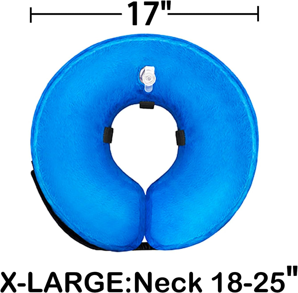 Inflatable Dog Cone Collar, Soft Adjustable Protective E-Collar for Surgery