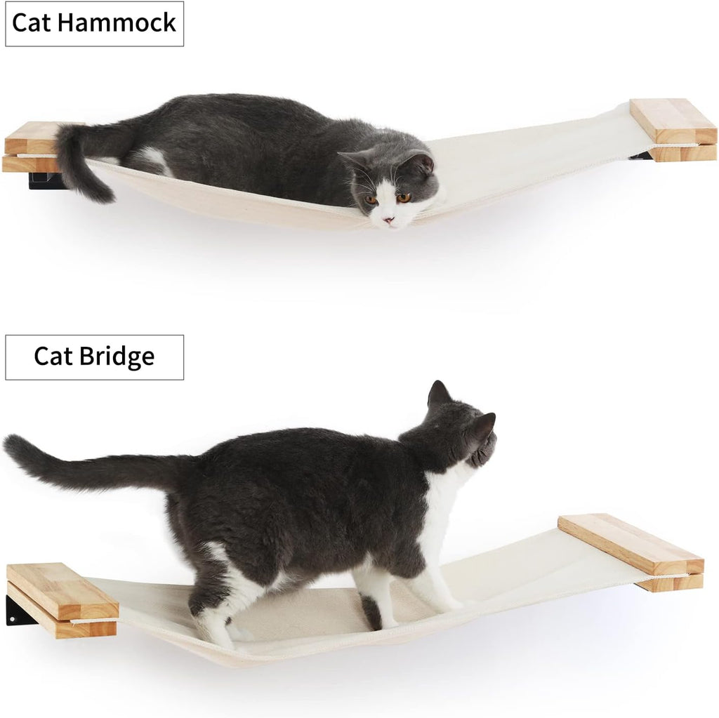 FUKUMARU Cat Wall Hammock, 34 x 13 inch Kitten Wall Furniture