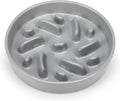 Ceramic Slow Feeder Dog Bowl, 2 Cups Maze Puzzle Dish to Slow Down Eating