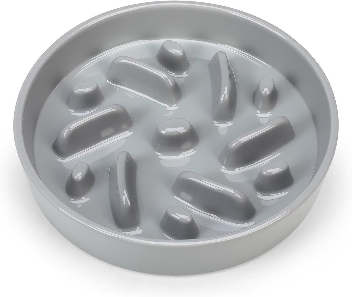 Ceramic Slow Feeder Dog Bowl, 2 Cups Maze Puzzle Dish to Slow Down Eating