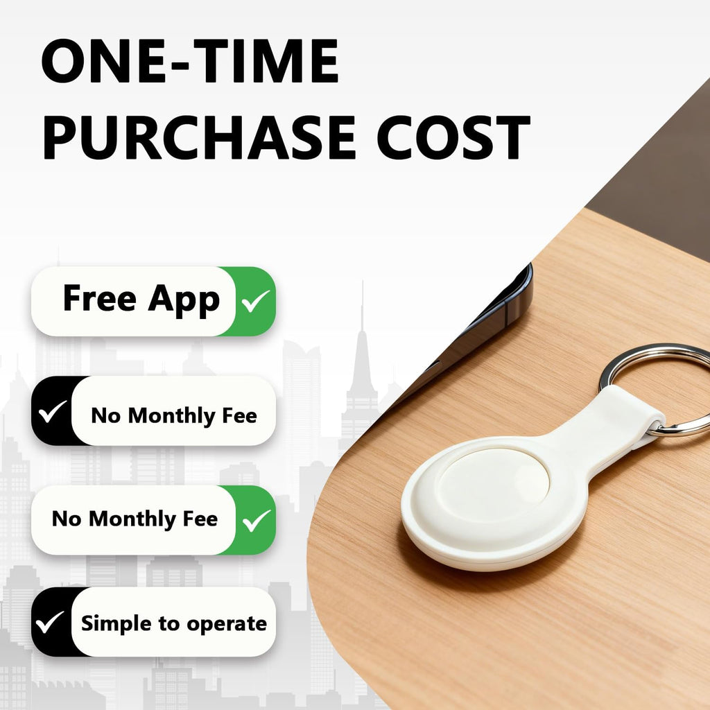 GPS Tracker for Vehicles and Cars, Real-Time Location Tracking Device, No SIM Card No Subscription, No Monthly Fee, Long Standby Waterproof Tracker for Pets, Dogs & Valuables (Android & iOS)