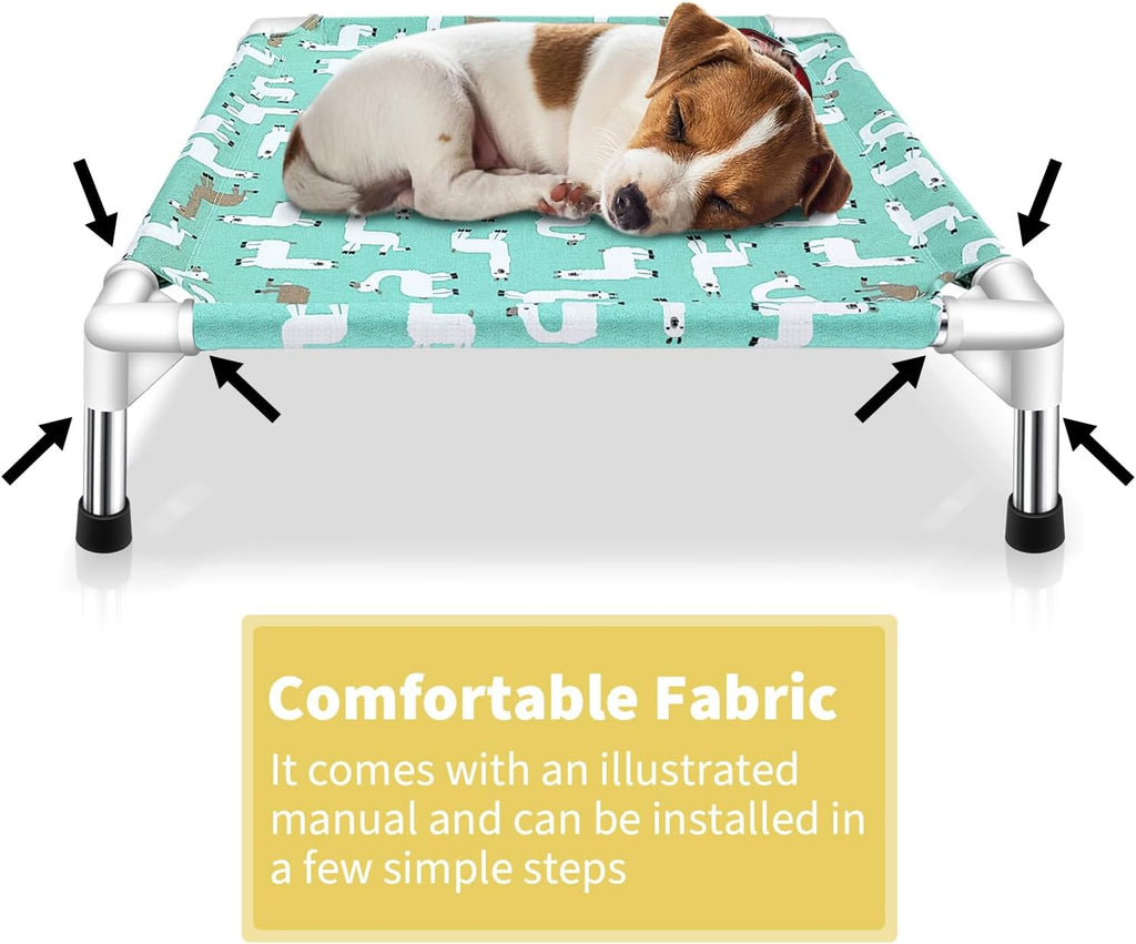 Elevated Dog Bed Pet cot for Small Dogs, Indoor and Outdoor Use