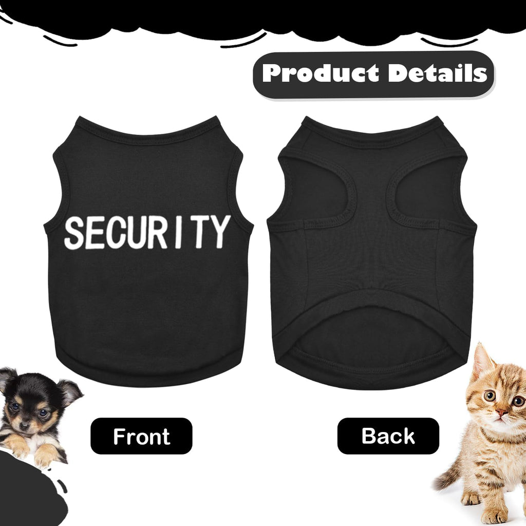 4 Pieces Dog Clothes for Small Dogs Boy Chihuahua Security Pet Shirts