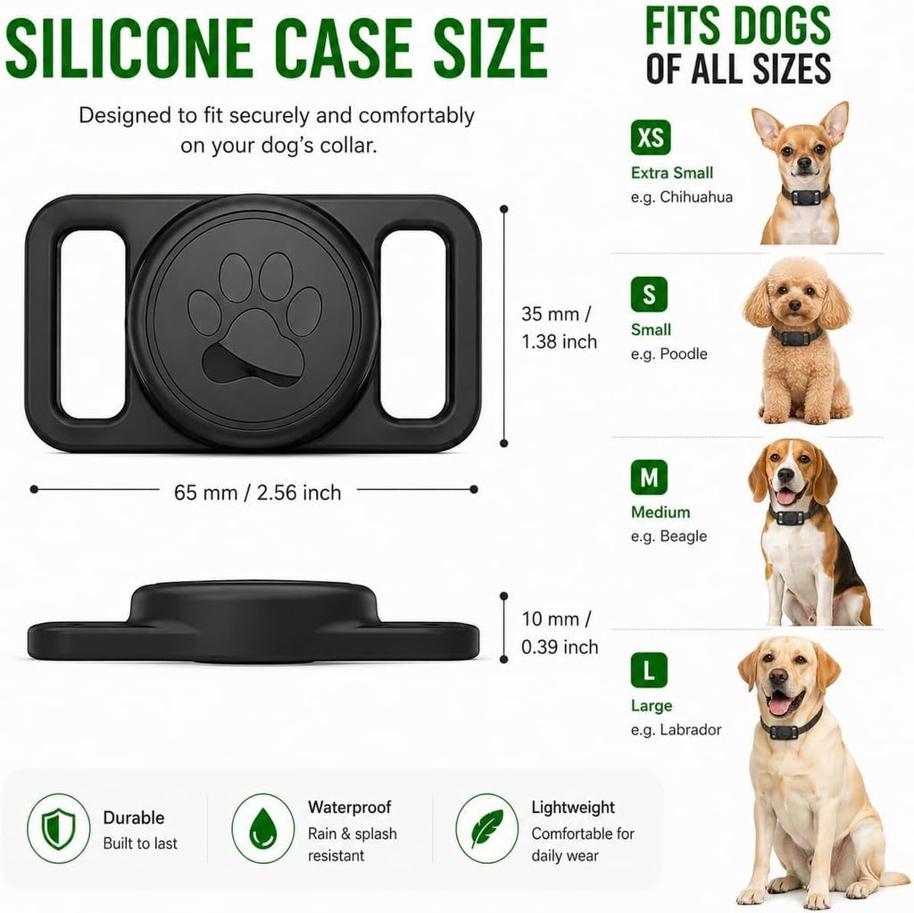 GPS Collar for Dogs (iOS Only) Smart tag,Waterproof Compatible with Apple Find My,No Monthly Fee,Advanced Tracking Solution Smart Collar for Pet Safety Ideal Small Large Dogs (iOS Tracker for Dog)