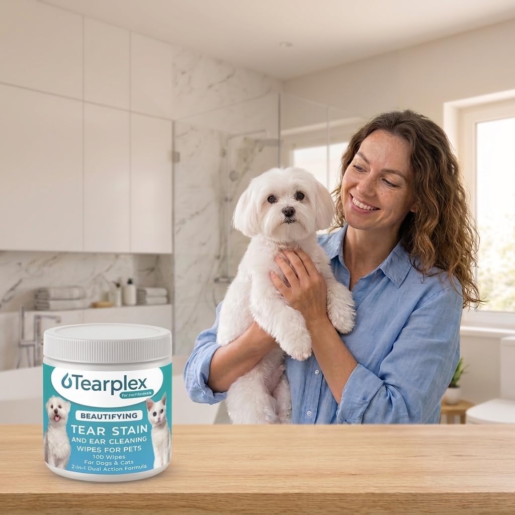Eye & Ear Wipes – Tear Stain Remover for Dogs and Cats, 100 Wipes