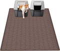 Ultibe 40"x30"(100cmx75cm) Extra Large Silicone Cat Litter Mat, XXL Litter Trapping Mat for Under Litter Box, Non-Slip Waterproof Kitty Litter Catcher, Easy to Clean Mat for Cats, Dark Brown