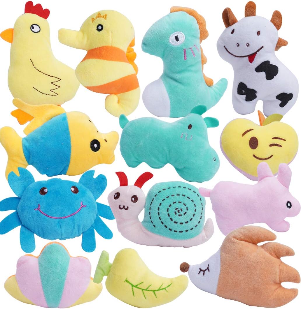 HDMOTU Pack of 26 Soft Small Medium Dog Squeaky Toys,Cute Puppy Favorite Comfortable Squeakers Toy,Multicolored for Puppy | Cute Puppy Favorite, Dog Comfortable Plus Chew Squeakers Toy, For Puppy