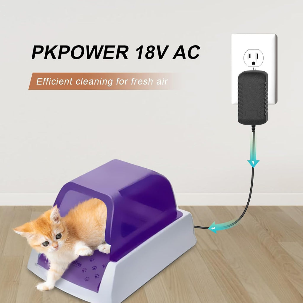 18V Charger for PetSafe ScoopFree Automatic Cat Litter Box RFA-516,