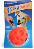 Omega Paw Authentic Tricky Treat Ball - Orange, Medium (3.5") (Pack of 6)