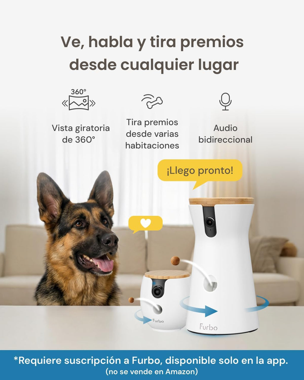 Furbo 360° Dog Camera + Mini 360° Cam [New Subscription Required at Setup] 2-Camera Bundle Nanny Subscription: Dog Safety Alerts, Pet Camera with Speaker, Phone App & Night Vision
