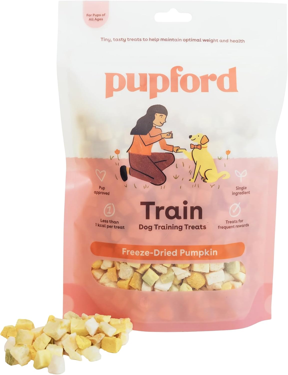 Pupford Freeze Dried Training Treats for Dogs & Puppies (Pumpkin, 4 oz)
