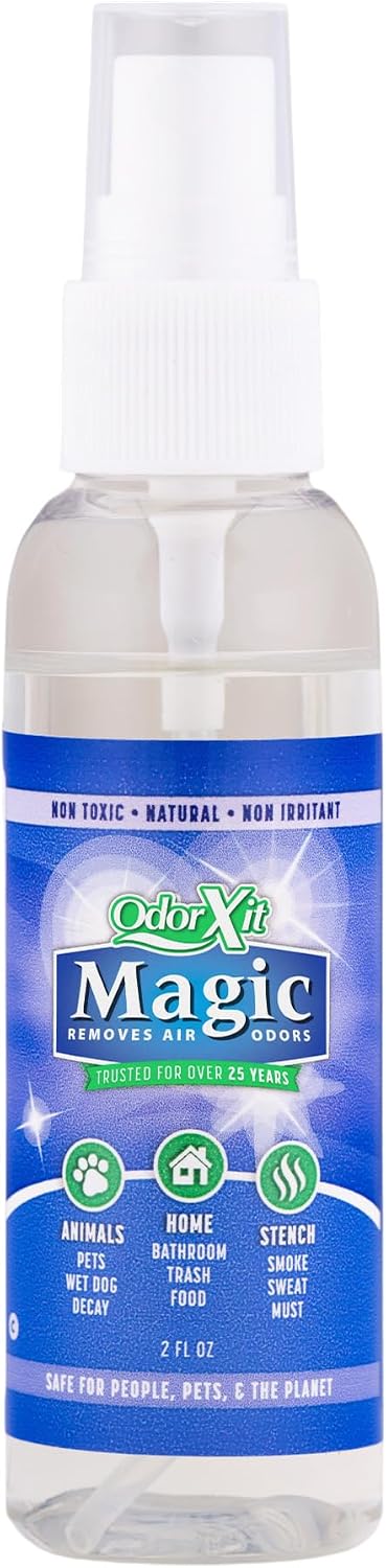 OdorXit Magic Air Odor Neutralizer Spray, Powerful Dog & Cat Urine Odor Neutralizer, Safe Air Refresher for Home, Safe Odor Absorber for Pet, Closet & Any Strong Odor Remover, 2oz