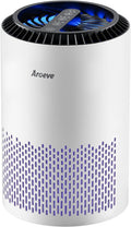 AROEVE Air Purifiers for Bedroom Home, Air Purifier For Smoke Pollen Dander Hair Smell Air_Cleaner with Sleep Mode Speed Control For_Bedroom Office, MK01- White(Available-for California) (Pack of 9)