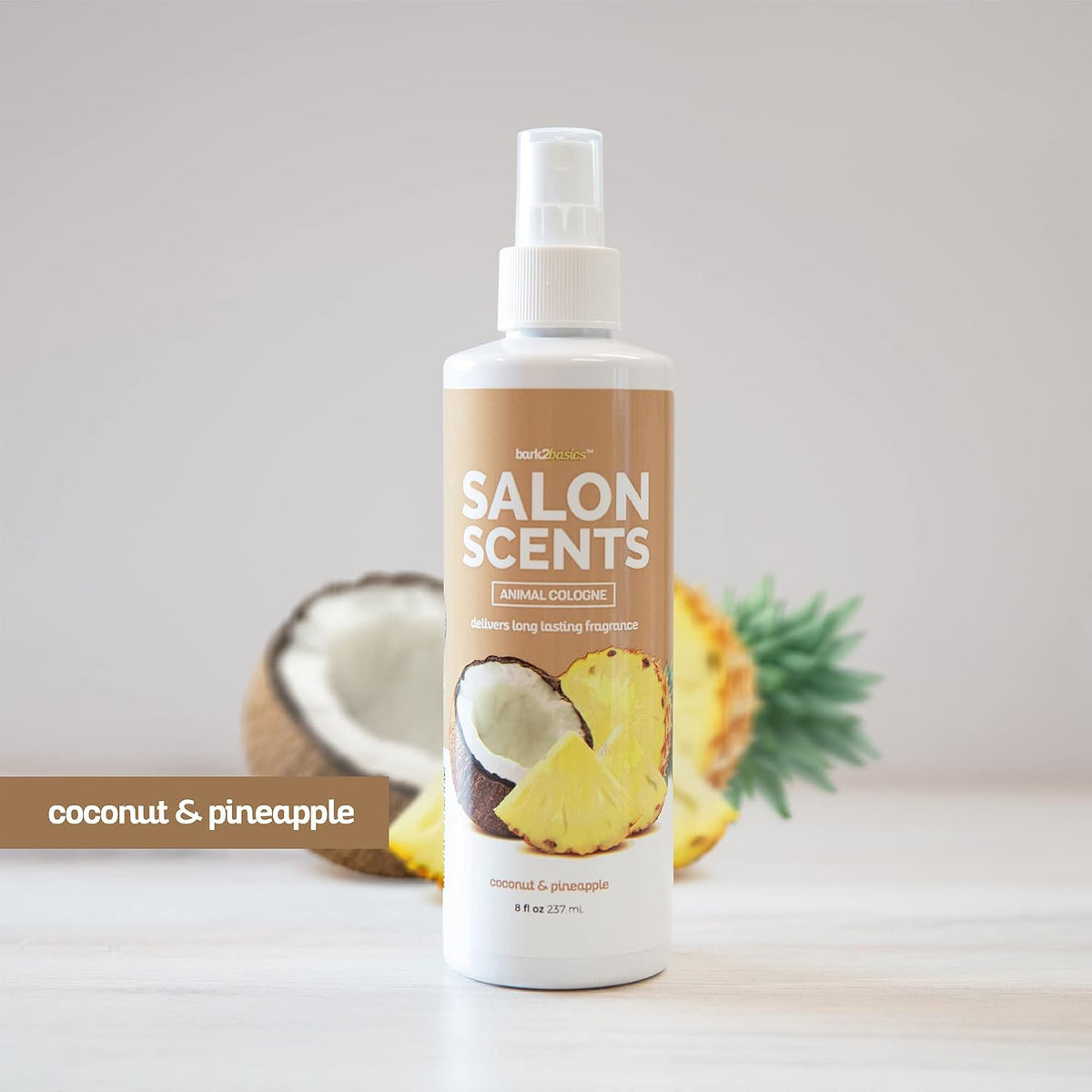 Bark2Basics Salon Scents Dog Cologne Perfume Spray, Coconut Pineapple, 8 oz