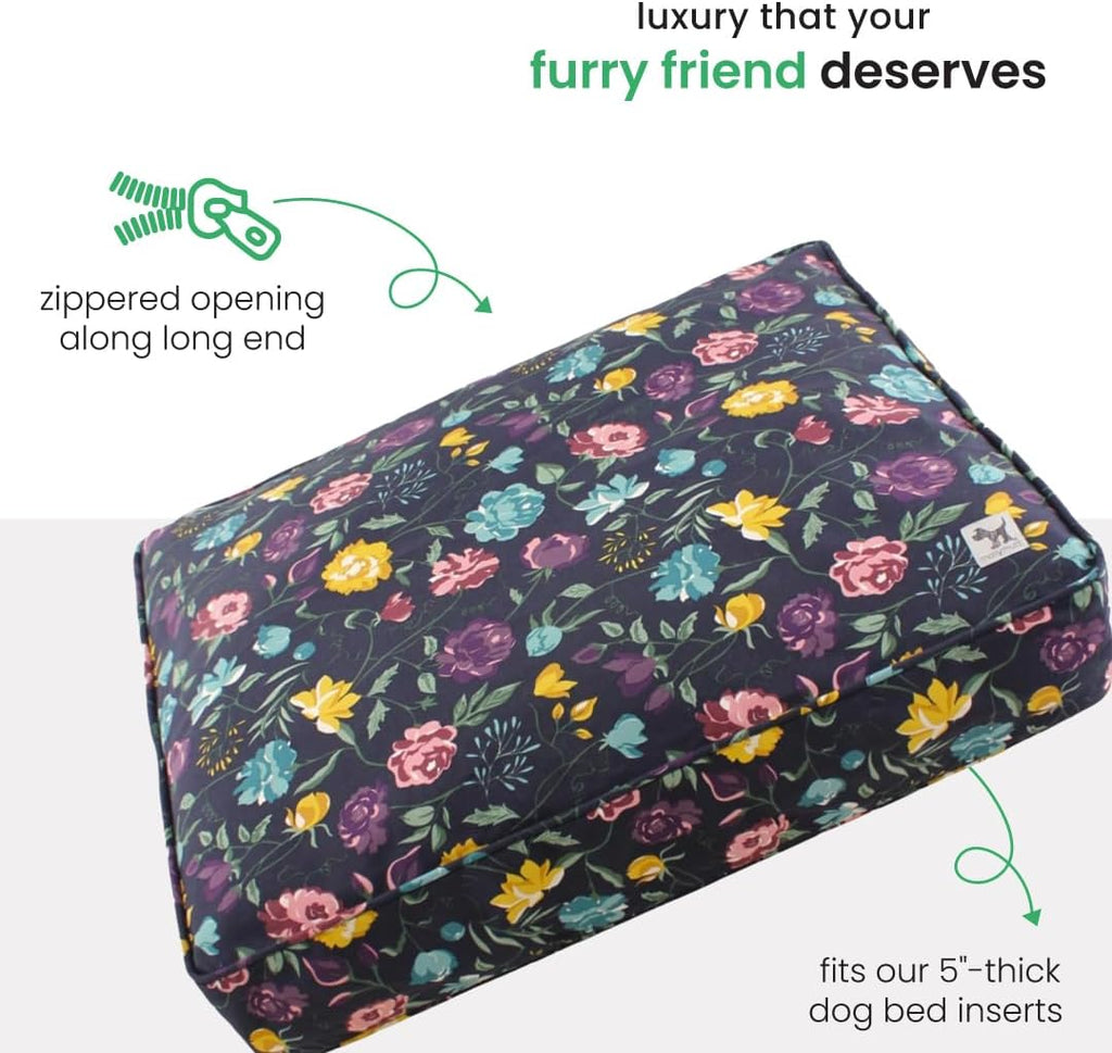 Molly Mutt Friday Morning Dog Bed Duvet Cover, GOTS-Certified 100% Organic Cotton Canvas Cover for Dog, Puppy, or Cat Bed, Durable, Washable, and Free of Harmful Chemicals, Small, 22"x27"x5"