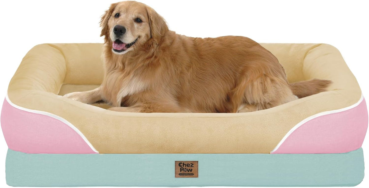 Chez Paw Waterproof Orthopedic XL Dog Bed for Large and Extra Large Dogs