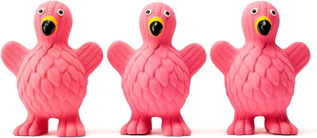 Squeaky Dog Toys for Medium Dogs, Soft Latex Squeaky Dog Ball, Cute Funny Squeak Flamingo Pet Toys
