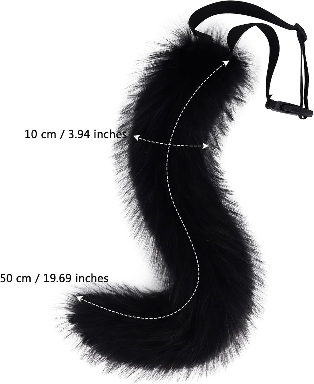 COSYEARS Faux Fur Fox Wolf Tail Animal Dog Furry Tails for Halloween Party Cosplay Accessory