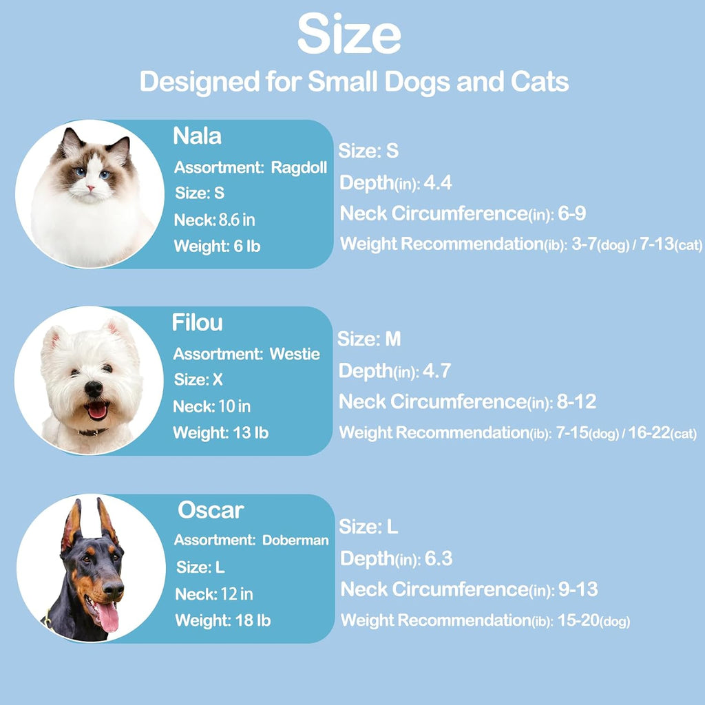 Dog Cone Collar Soft Surgery Colla for Dogs After Surgery, Adjustable Dog Cone Collar for Pup&Kitty Pet Recovery, Pets Collar
