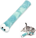 Andiker Catnip Toys for Cats, Cute Caterpillar Design Cat Pillar with Pompom Ball Cat Kicker Toy Containing Catnip Silvervine Galls Fruit Interactive Cat Toys for Indoor Cats (Light Green)