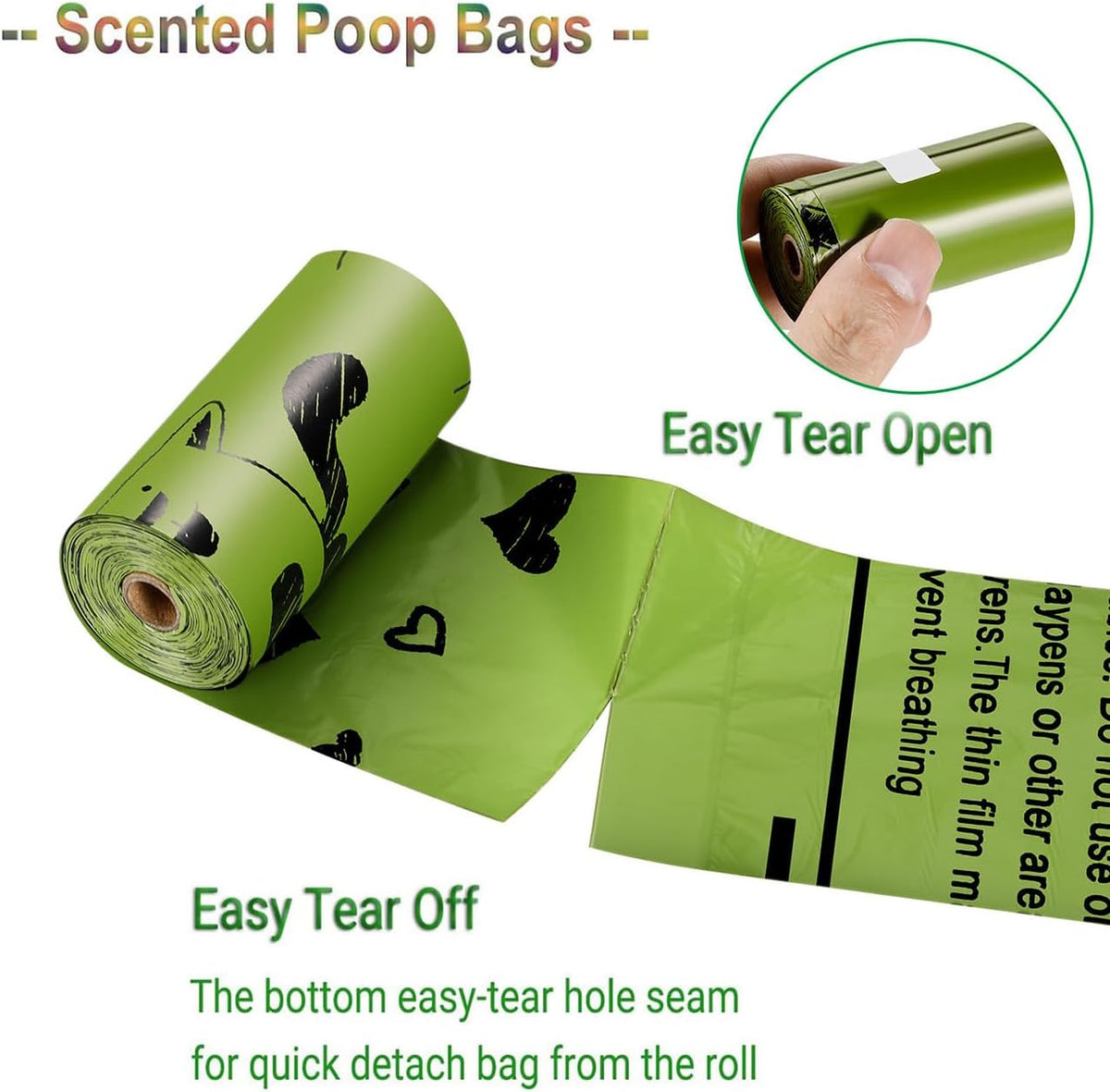 Dog Poop Bag Biodegradable 540 Count Dog Waste Bags with Dispenser Scented | Strong Large 9x13 inch Waste Refill Bags for Daily Dog Walks, Cat Litter Cleanup Outdoor Travel and Multi-Pet Households