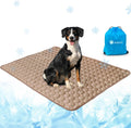 Dog Cooling Mat for Dogs, 59 x 40 Inch Washable Pet Pad, Soft Breathable Dog Bed Mat for Large Dogs, Lightweight Summer Blanket for Crate, Sofa, Floor, Car Seat, Indoor and Travel Use, Brown