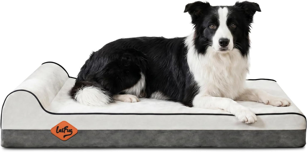 Laifug Orthopedic Dog Bed, Dark Grey 40''x25''x5.5'', Memory Foam