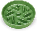 Ceramic Slow Feeder Dog Bowl, 2 Cups Maze Puzzle Dish to Slow Down Eating
