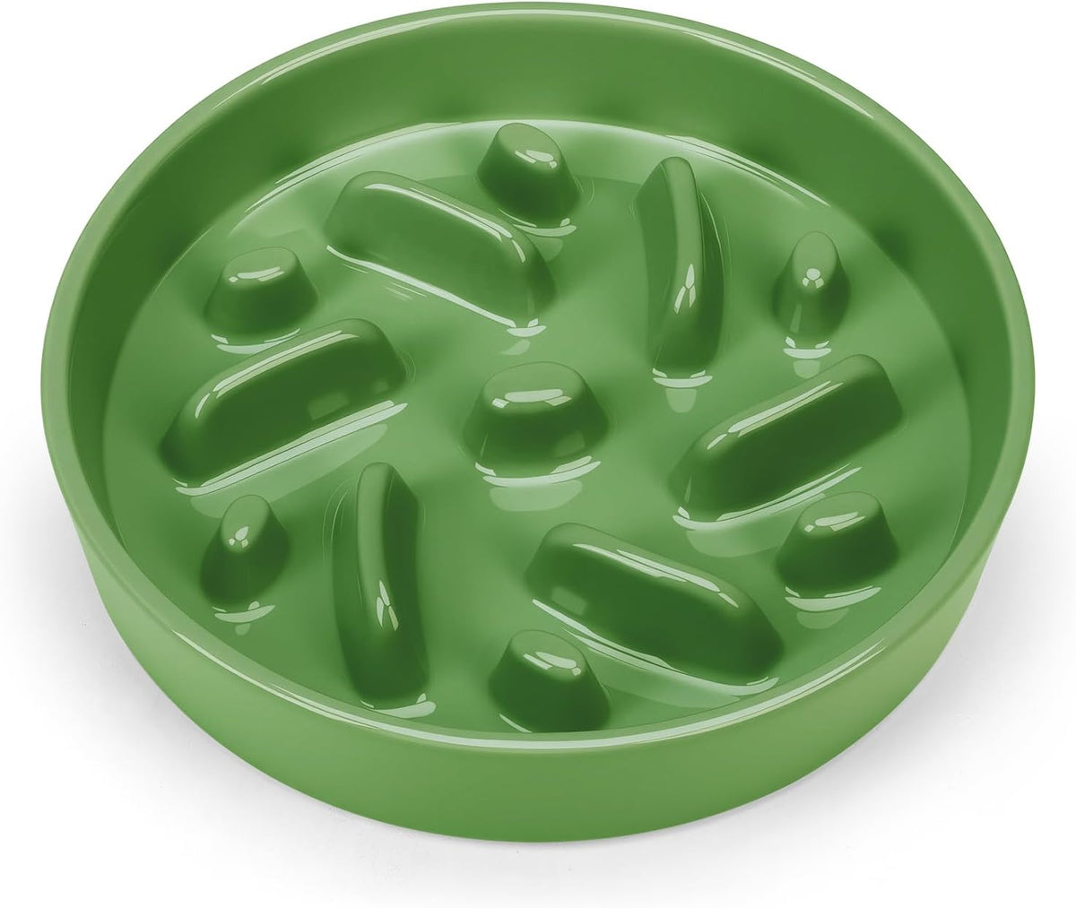 Ceramic Slow Feeder Dog Bowl, 2 Cups Maze Puzzle Dish to Slow Down Eating