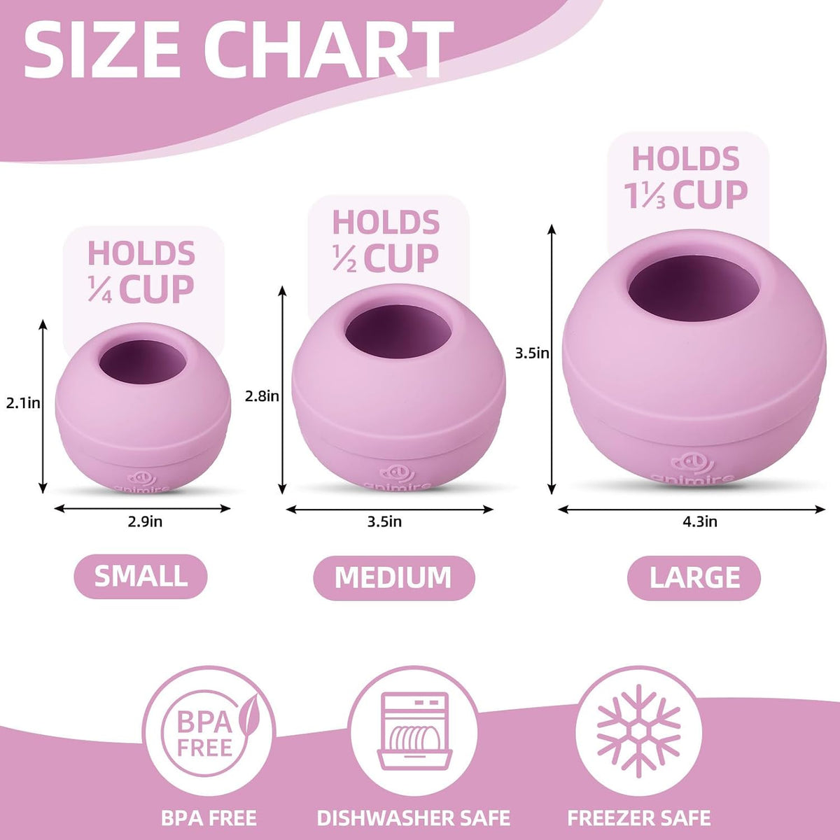 Long-Lasting Interactive Dog Lick Toy, Stuffable Dog Enrichment to Keep Dogs Busy, Wobbly Treat Dispensing Freezable Chew Toys, Food-Grade Safe (Pastel Purple,L)