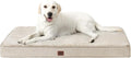 EHEYCIGA Extra Large Memory Foam Flat Dog Bed Washable, 44x32Inch, Beige