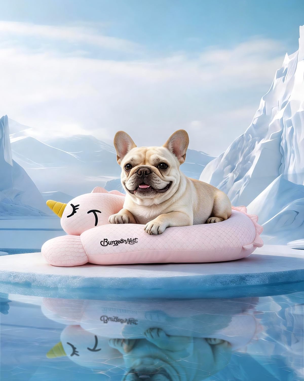 BurgeonNest Cooling Small Dog Pillow for Puppies and Cats,(Cool Pink, Large)