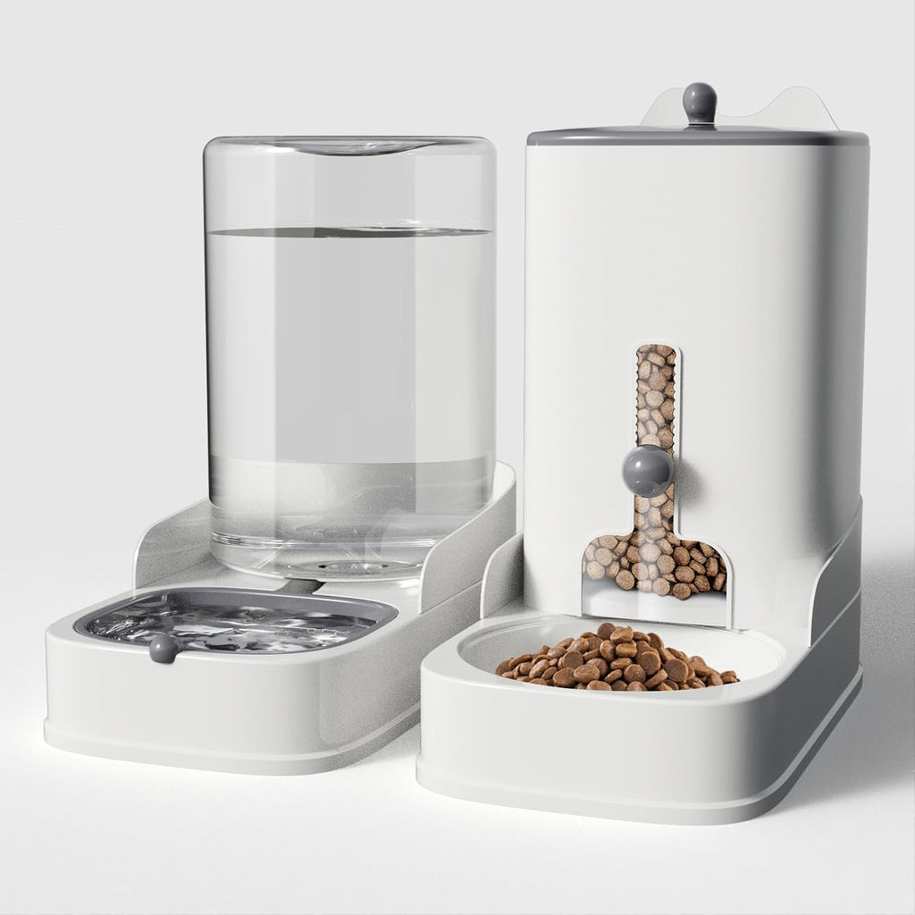 Gravity Cat Feeder By Petmagic,Cat Food and Water Bowl Set.