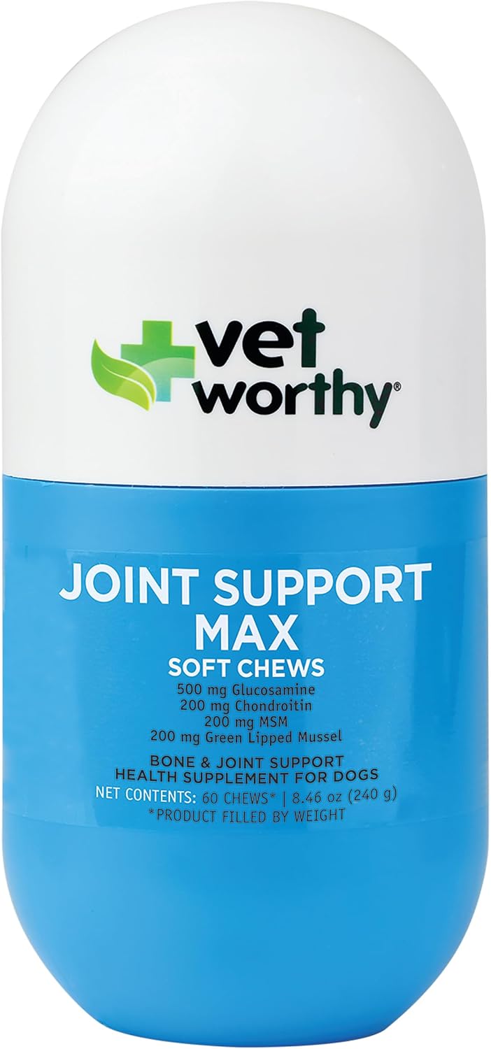 Vet Worthy Joint Support Max Soft Chews - Bone & Joint Supplement - 60ct
