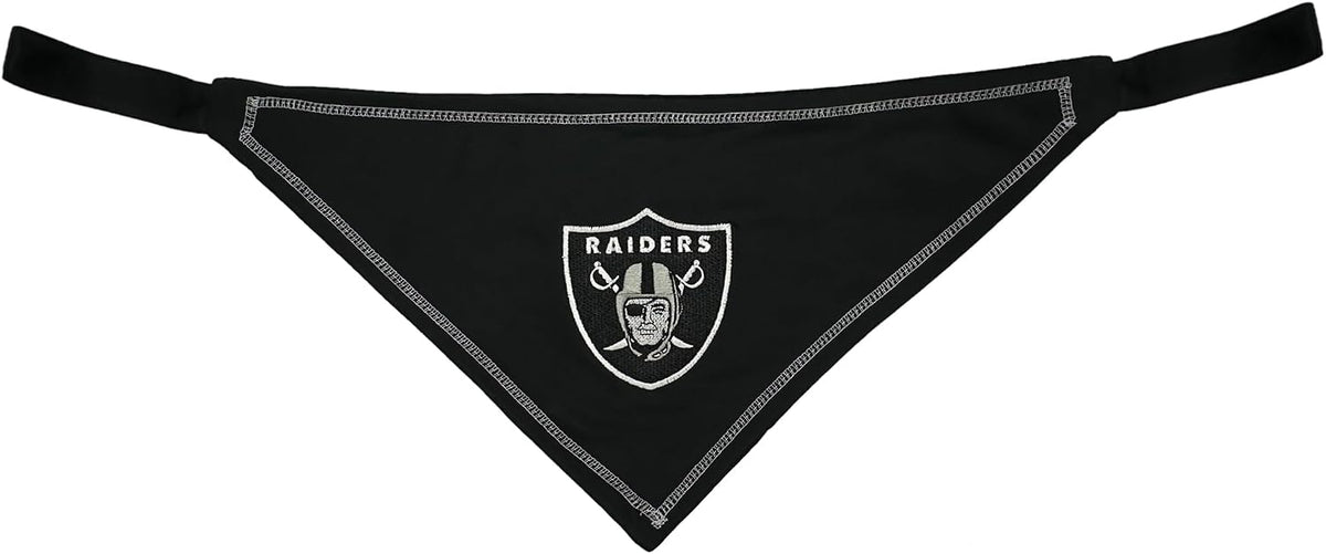 Pets First NFL Las Vegas Raiders TIE Bandana, Small/Medium. Dog Bandana Scarf Bib for Pet Cat Dog. The Ultimate Game-Day, Party Bandana