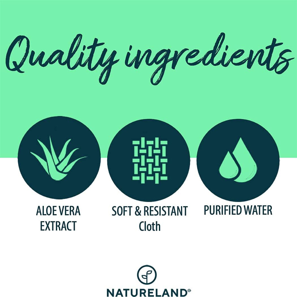 Natureland Dog Ear Wipes, Extra Large Otic Cleaning Pads, 150 Count