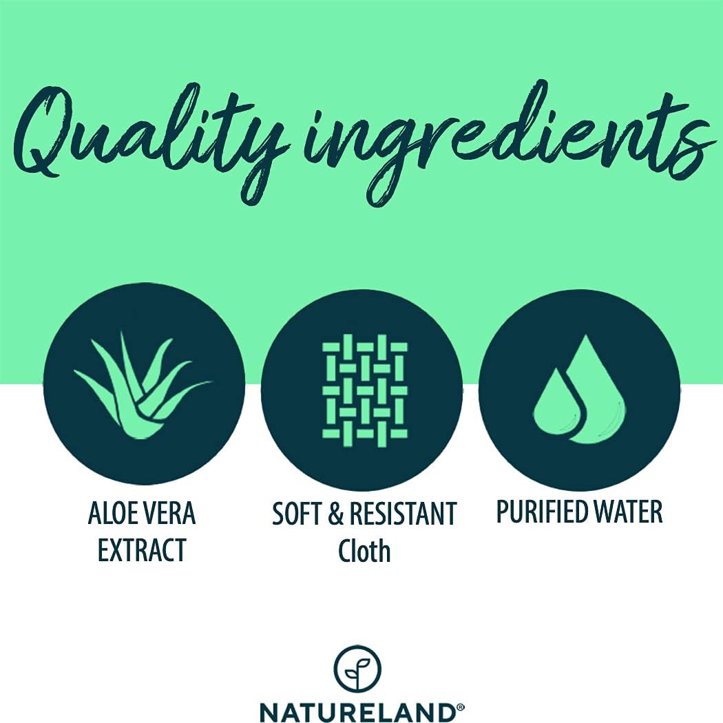 Natureland Dog Ear Wipes, Extra Large Otic Cleaning Pads, 150 Count