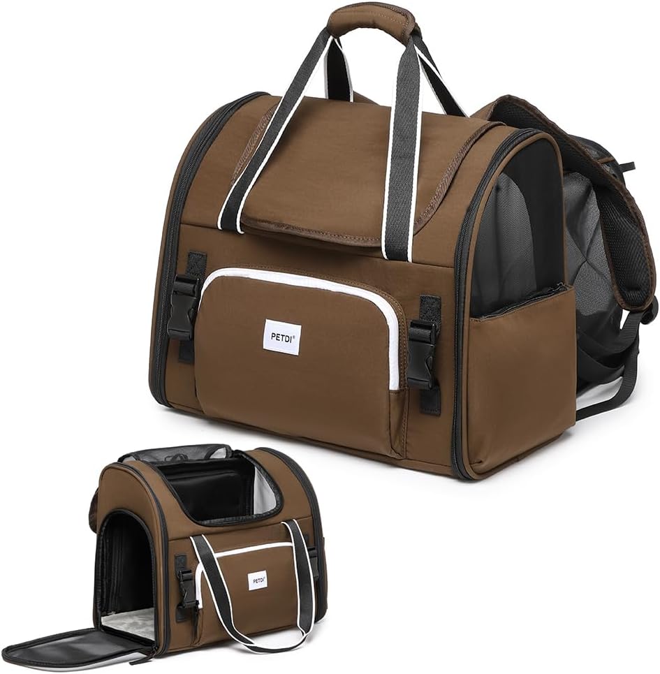 Pet Backpack Carrier for Small Dogs Medium Cats, Puppies,Breathable and Collapsible Design, Portable Travel Bag for Bearded Dragon,Rabbit Cage
