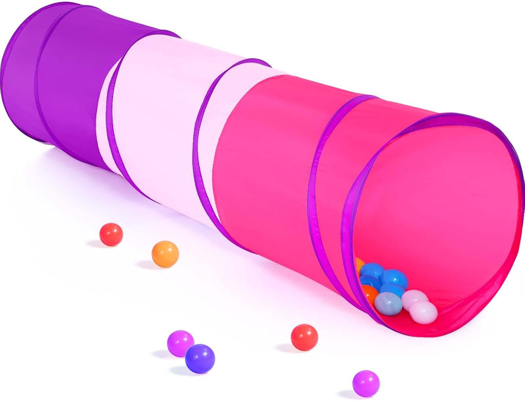 Kids Play Tunnel Tent for Toddler, 6-ft Pop Up Crawl Tunnel Toy for Baby Children or Dog Cat, Collapsible Gift for Boy and Girl Play Tunnel Indoor and Outdoor Game (Colorful Play Tunnel)
