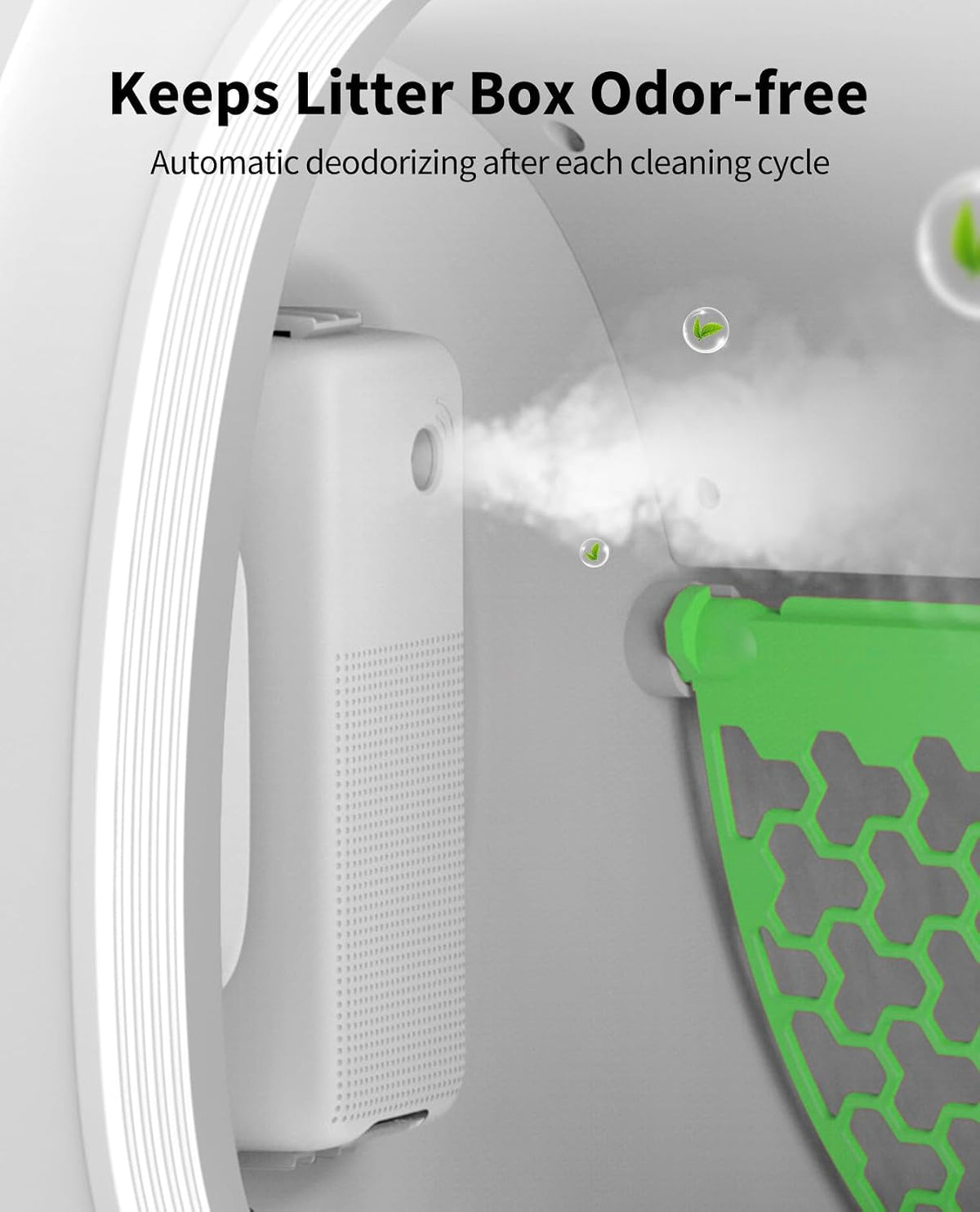 PETKIT Smart Spray Odor Remover for PuraMax and PuraMax 2 Automatic Self-Cleaning Cat Litter Box, Bluetooth Connected, App Control with Swivel Mount