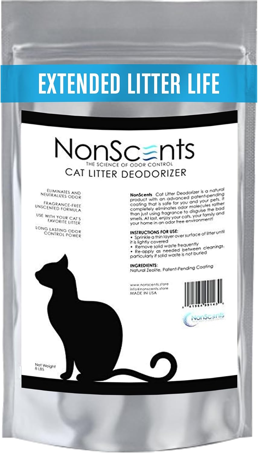 Nonscents Cat litter Deodorizer - Odor Eliminator - 8 Pound Bag