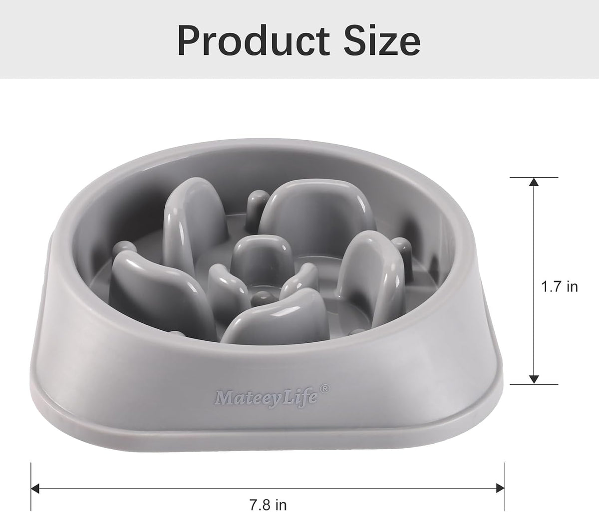 MateeyLife 2-Pack Slow Feeder Dog Bowls, 2 Cups, Dog Puzzle Feeder Bowl | Food-contact safe, dishwasher safe, non-slip base, maze design, for fast eaters, for dogs and cats, daily mealtimes