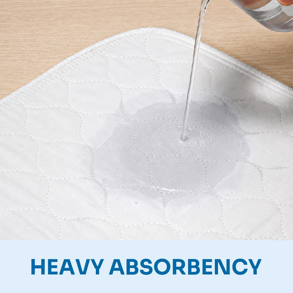 Waterproof Mattress Protector 34’’ x 52", 1 Pack, Reusable Incontinence Pad | White Incontinence Pads, Machine Washable, Great for Bed, Couch, Sofa, Floor, for Kids, Adults, Elderly, and Pets