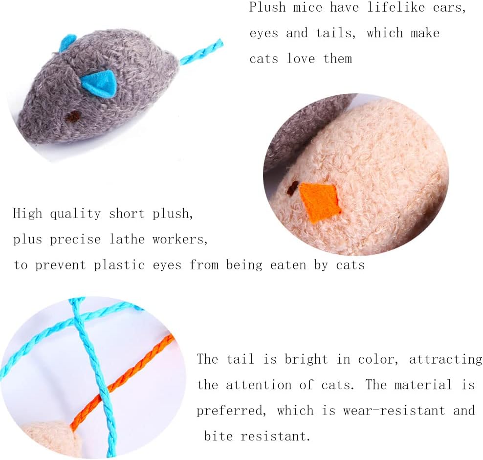 Cat Toy Interactive Toy Plush Mouse Shaped Toy - (3 Pack)