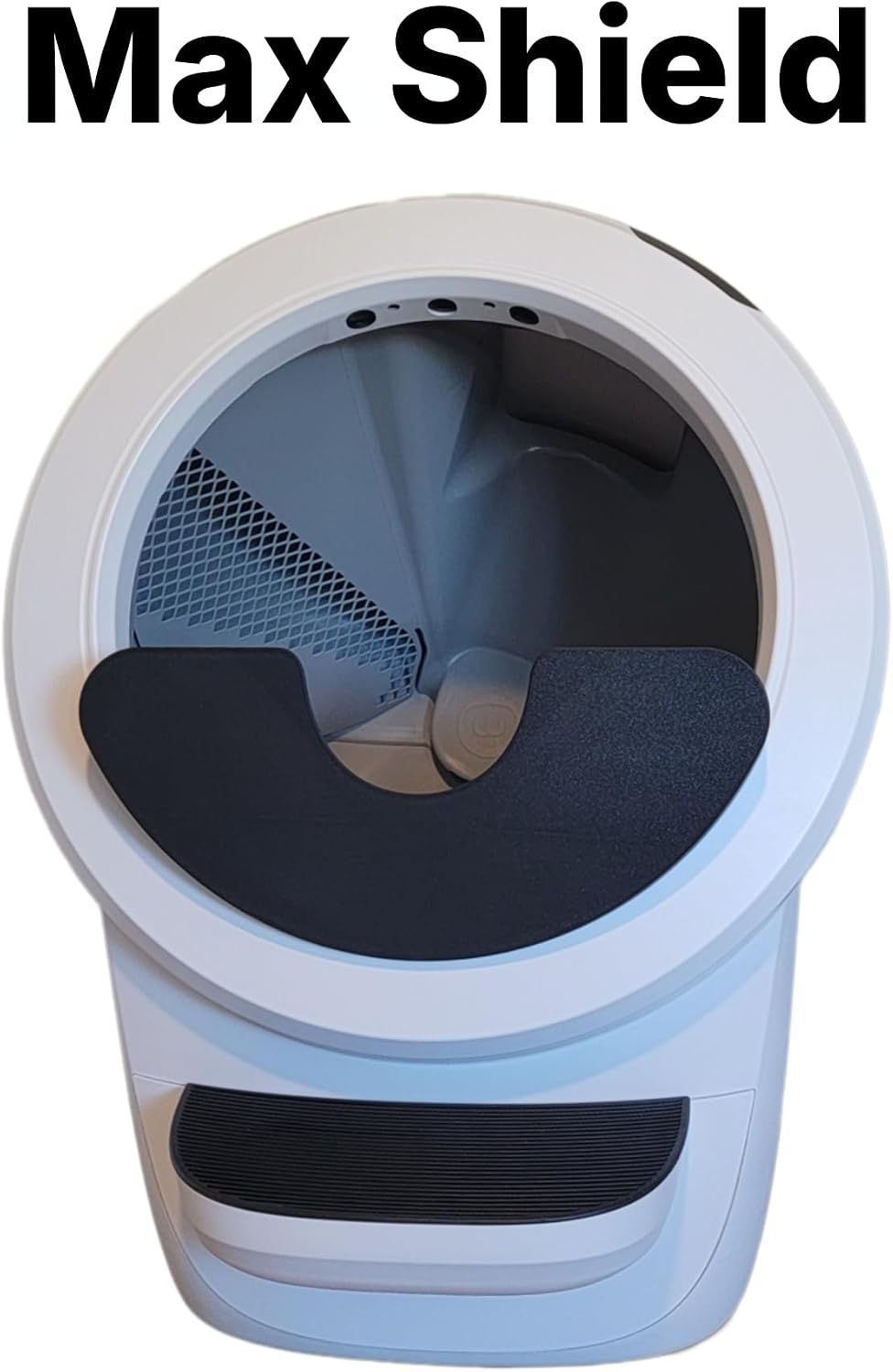 Max Shield for Litter-Robot 4 : Anti-Flicking, One-Piece Design (Black Max Shield)